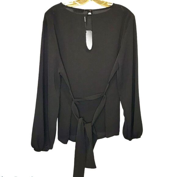 🆕 Pretty Little Thing Tie-Up Blouse NWT Plus sz 14 - Picture 2 of 4